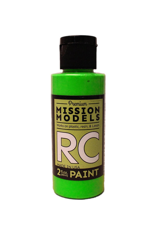 Mission Models Water-based RC Paint, 2oz Bottle, Flourescent Racing MIOMMRC-048