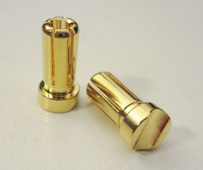 TQ Wire 5mm Gold Plated Bullet Connector (2) (13mm Long) TQW2509