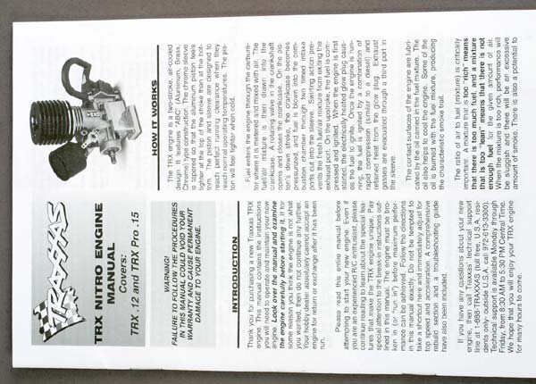 Traxxas Trx Pro.15 Engine Manual TRA4099