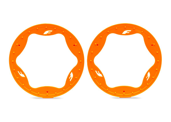 Traxxas 4.3" Orange Funco Rear Beadlock Rings (2) TRA10948-ORNG
