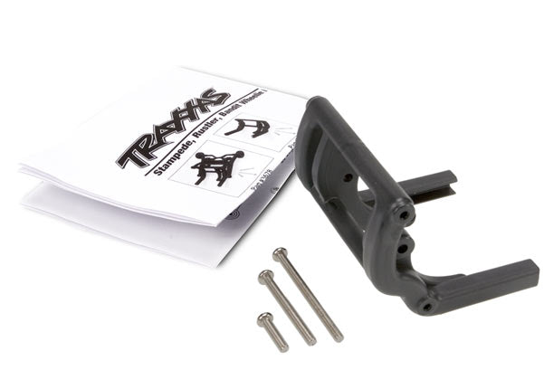 Traxxas Black Wheelie Bar Mount & Screws TRA3677