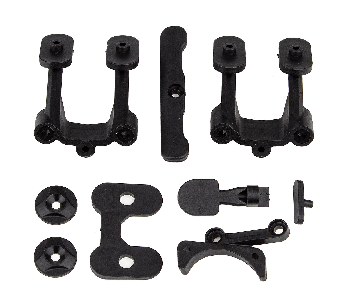 Team Associated Rc10b74.2 Rear Body, Wing & Fan Mounts W/rear Bumper ASC92312