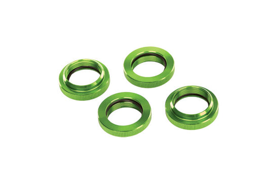 Traxxas Green Aluminum Gtx Shock Spring Retainers (4) TRA7767G