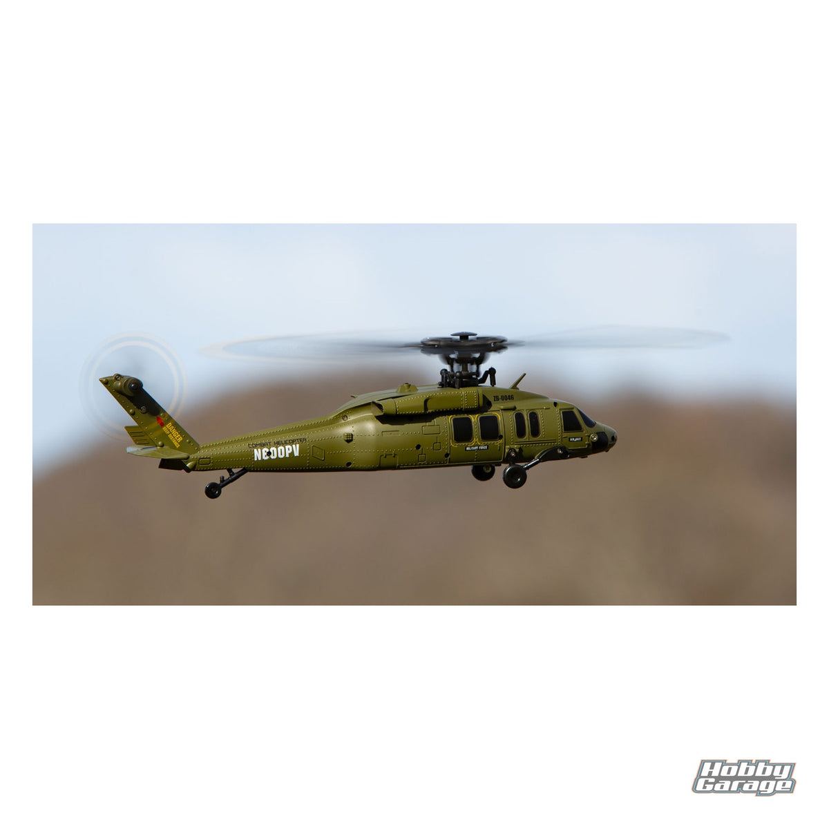 Rage R/C Hero-Copter BL, 4-Blade Brushless RTF Heli; Army RGR6150