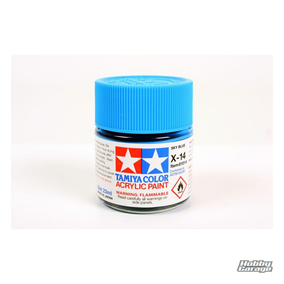 Tamiya Acrylic X-14 Sky Blue Paint, 23ml Bottle TAM81014
