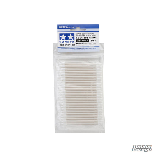 Tamiya Craft Cotton Swab, Triangle Medium 50pcs TAM87107