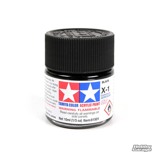Tamiya X-1 Black Acrylic Paint (10ml) TAM81501