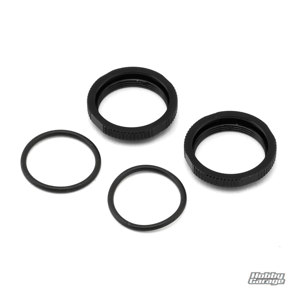 Tekno RC 16mm Aluminum Low Profile Shock Collars (Black) (2) TKR6013BK