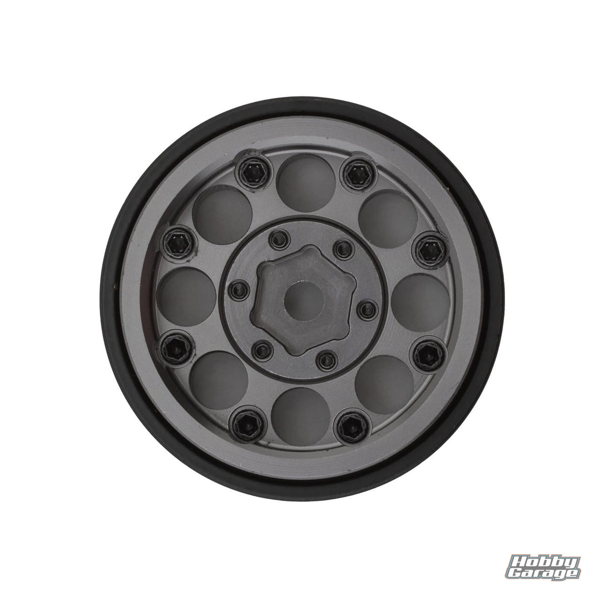 Treal Hobby 1.0" 8-Hole Beadlock Wheels (Grey) (4) (22g) TLHTSCX24-27