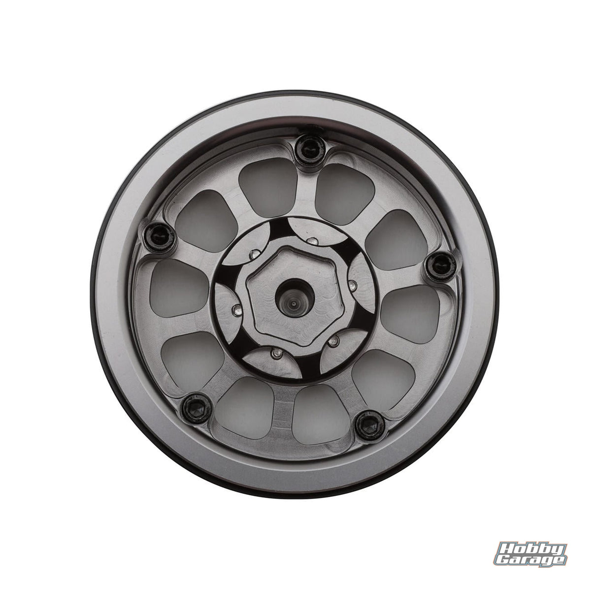 Treal Hobby 1.9" Type C Multi-Spoke Aluminum Crawler Beadlock Wheels (Titanium) TLHTWHEELS-07