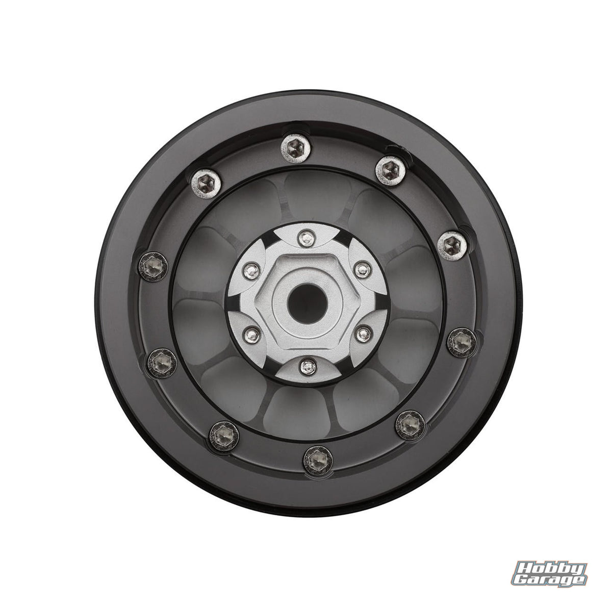 Treal Hobby Type A 1.9'' Spoked Beadlock Wheels (Titanium) (2) TLHTWHEEL-66