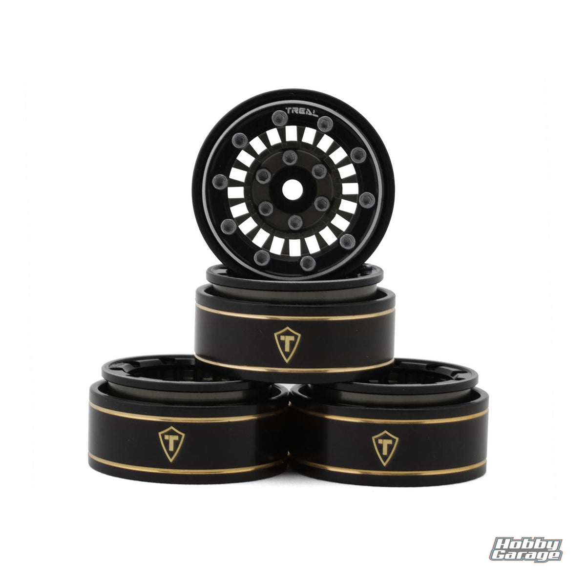 Treal Hobby Type C 1.0" Aluminum Beadlock Crawler Wheels (Grey) (4) (27.3g) TLHTSCX24-143