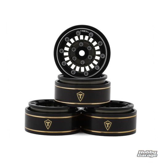 Treal Hobby Type C 1.0" Aluminum Beadlock Crawler Wheels (Grey) (4) (27.3g) TLHTSCX24-143