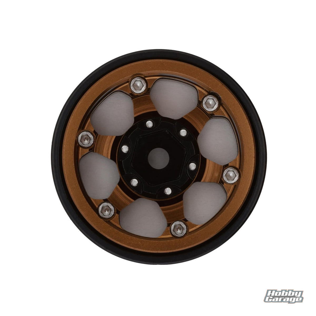 Treal Hobby Type D 1.0" Concave 6-Spok Beadlock Wheels (Bronze) (4) (21.2g) TLHTSCX24-150