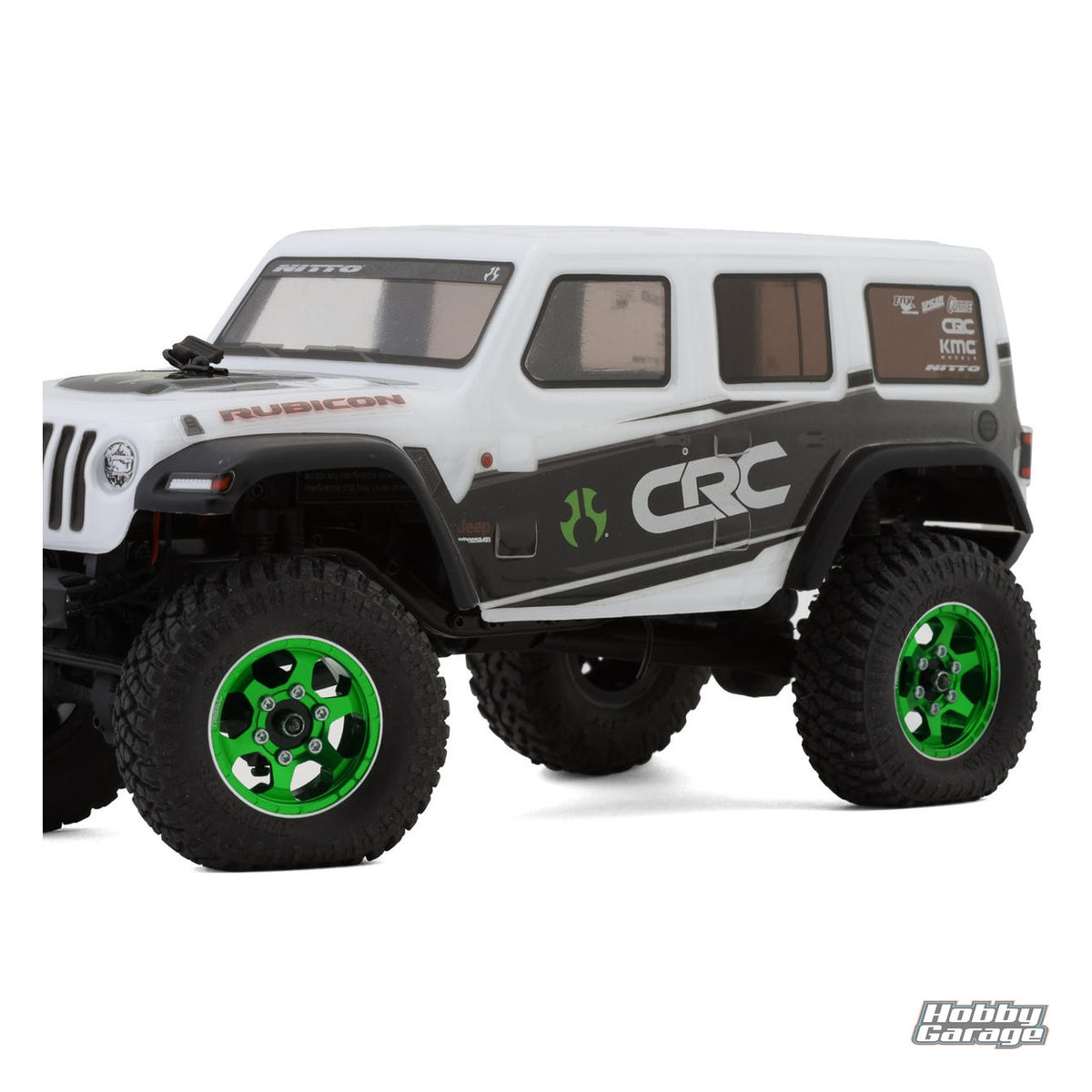 Treal Hobby Type D 1.0" Concave 6-Spoke Beadlock Wheels (Green) (4) (21.2g) TLHTSCX24-152