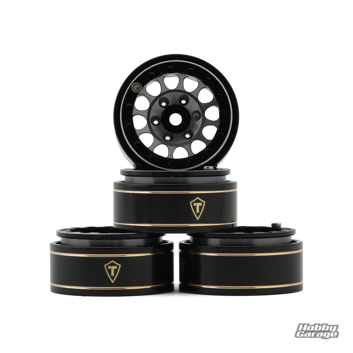 Treal Hobby Type I 1.0" Classic 12-Spoke Beadlock Wheels (Grey) (4) (27.2g) TLHTSCX24-247