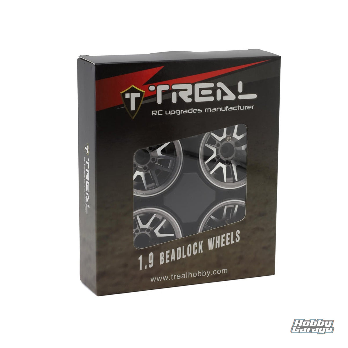 Treal Hobby Type L 1.9" V-Spoke Beadlock Wheels (Titanium) (4) TLHTWHEEL-96